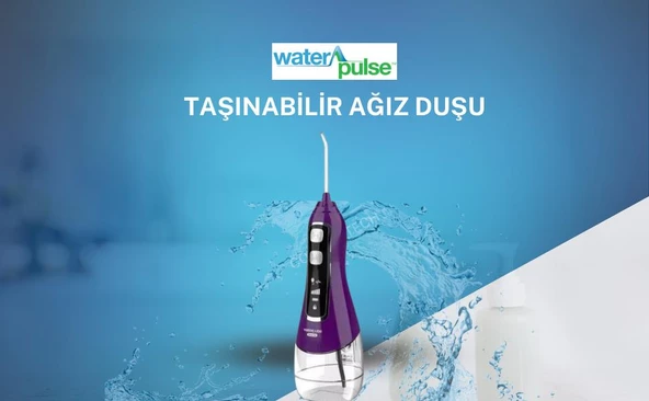 Waterpulse Kablosuz Pro V580 Water Flosser 320ml Taşınabilir Diş/Protez Bakım Ve Ağız Duşu Mor - 2
