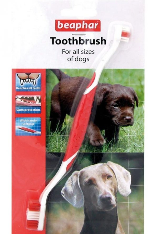 Beaphar Çift Taraflı Köpek Diş Fırça Seti