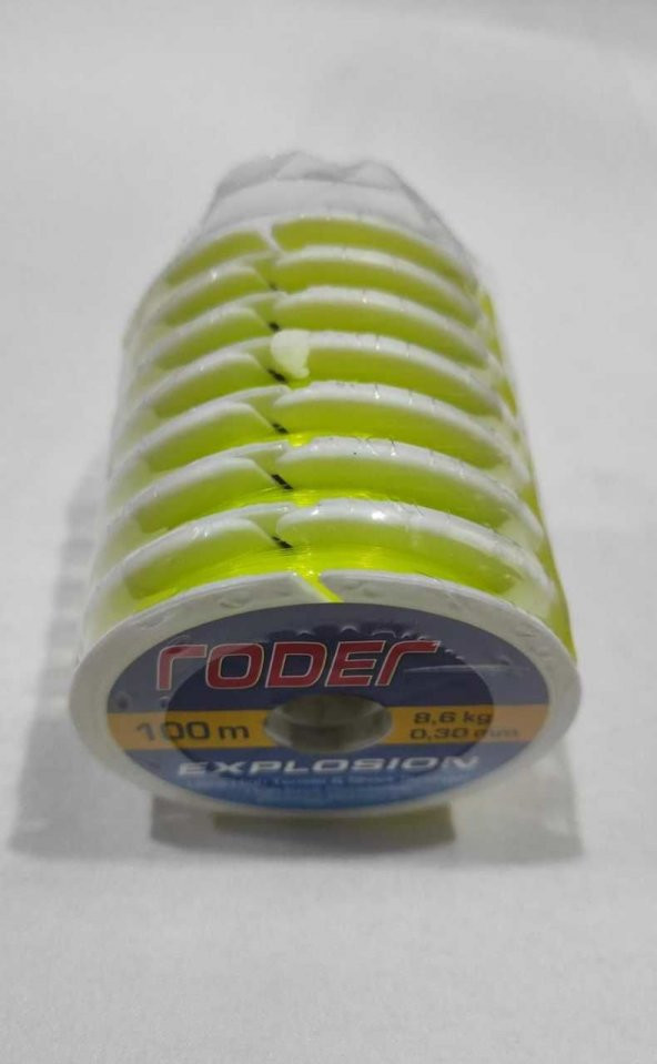 RODER EXPLOSION MONOFLAMENT MİSİNA 100M 8.6 KG 0.30mm SARI. - Resim 2