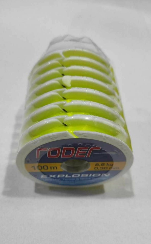 RODER EXPLOSION MONOFLAMENT MİSİNA 100M 8.6 KG 0.30mm SARI. - Resim 10