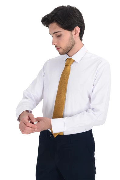 Cengiz İnler Düz Kruvaze Slim Fit Erkek Takım Elbise - 11