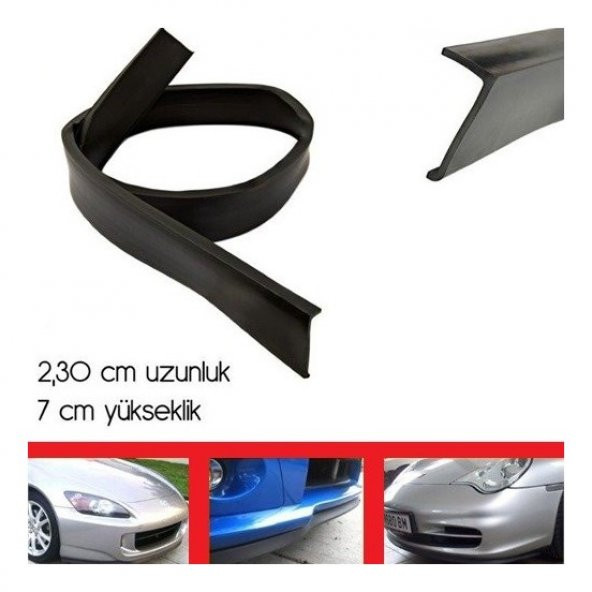 Ön Tampon Altı Lip Spoiler Karlık Her Araca Uygun Esnek 7 X 230Cm