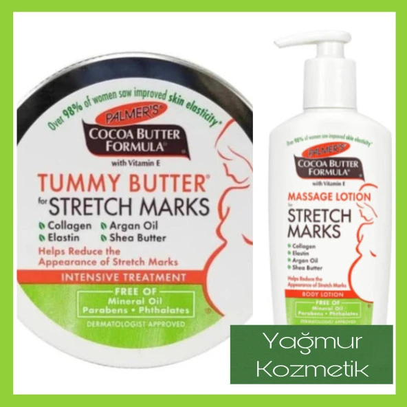 Palmers Kakao Yağı Çatlak Losyonu 250 ml&Butter Stretch Marks 125 Gr 2li