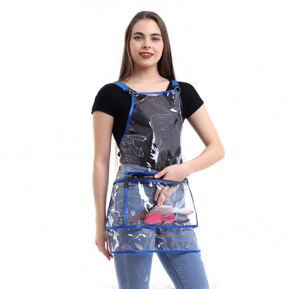 PENUAR BOYA ÖNLÜĞÜ PVC KUMAŞ ŞEFFAF SAX MAVİ - 4