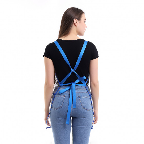 PENUAR BOYA ÖNLÜĞÜ PVC KUMAŞ ŞEFFAF SAX MAVİ - 6