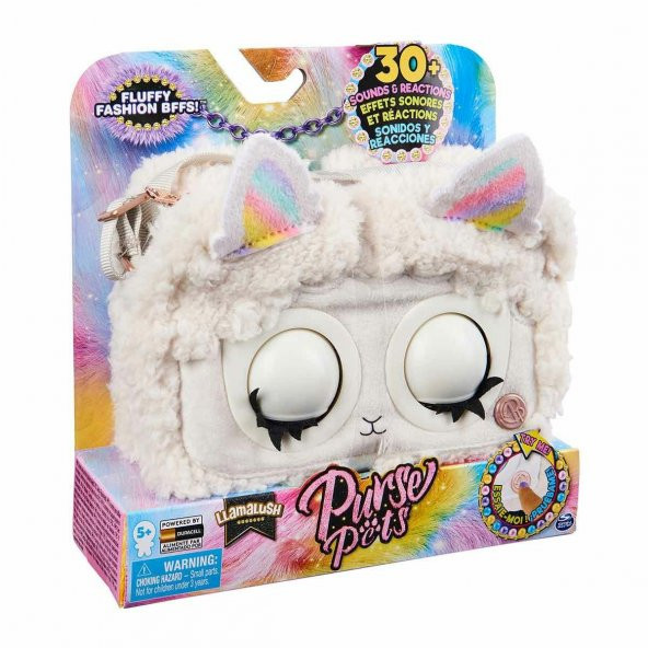 6062238 Purse Pets Fluffy Çanta-Göz Kırpan Interaktif Çanta - 2