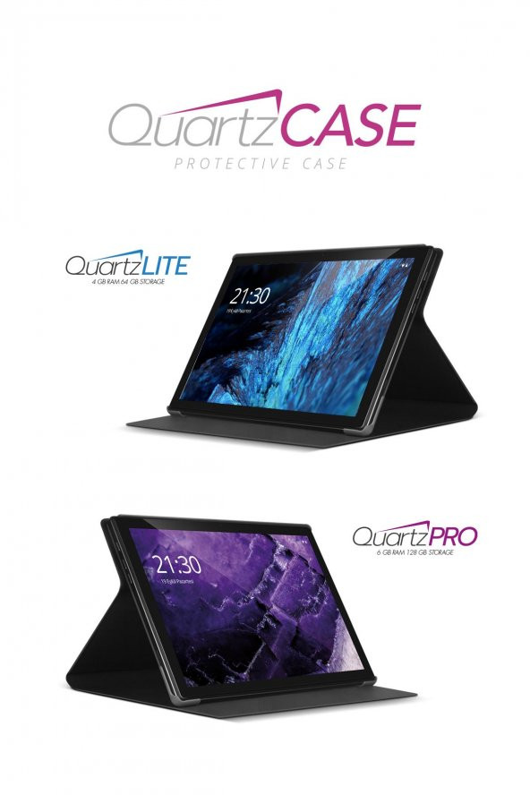 Vorcom QuartzPro QuartzLite Tablet Kılıfı Katlanabilir Standlı 360 Ön Arka Tam Koruma - 2