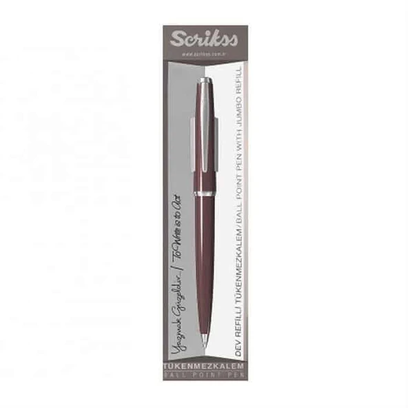 Scrikss 33 Tükenmez Kalem Bordo