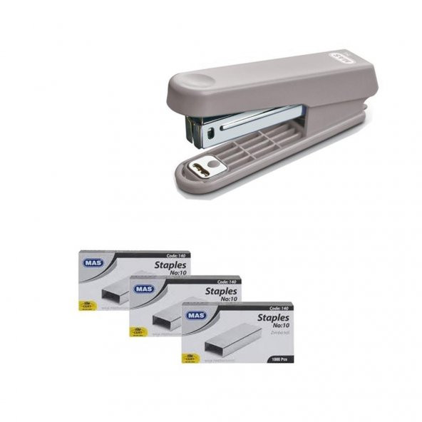 Mas 754 Zımba Makinesi Basic Gri + 3 Adet Zımba Teli - 1