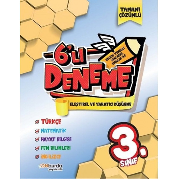ONBURDA YAYINCILIK 3.SINIF TAMAMI ÇÖZÜMLÜ 6'LI DENEME