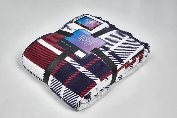 Aksu Silver Collection Çift Kişilik Pamuklu Çift Taraflı Battaniye 180x220 Lou - Resim 2