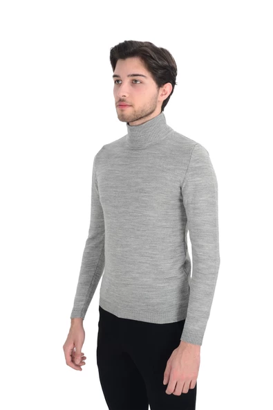 Cengiz İnler Yarım Balıkçı Düz Slim Fit Erkek Triko - 4