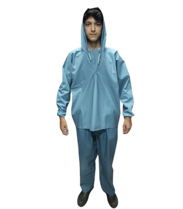 BALIKCI ALT ÜST TAKIM YAĞMURLUK MAVİ XXXL