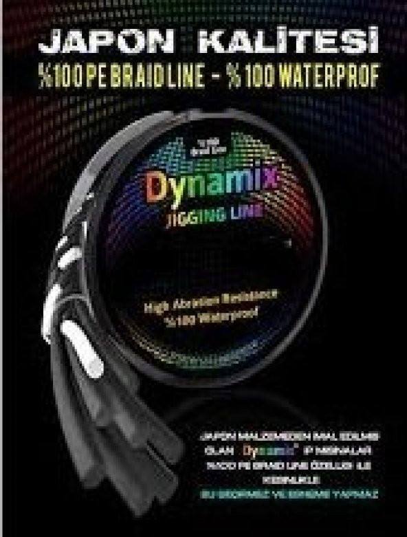 Effe Dynamix Jigging 100 Metre Gri Örgü İp Misina-12MM-14,75KG - Resim 3