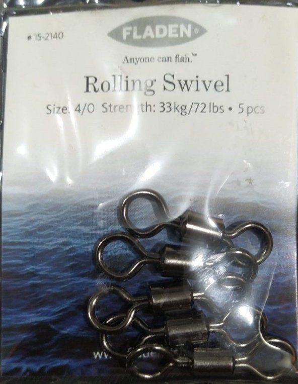 FLADEN - FIRDÖNDÜ-ROLLING SWIVEL-4/0- 2/0-PAKET - 4