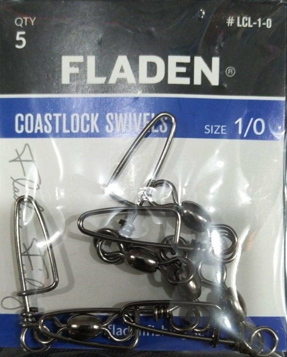 FLADEN - KLİPS COASTLOCK SWİVELS- 1/0 - PAKET - 3