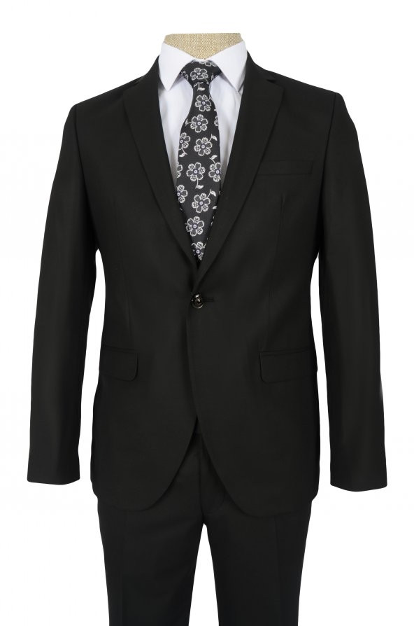 Cengiz İnler Kırlangıç Yaka Düz Çift Düğme Slim Fit Erkek Takım Elbise - 3