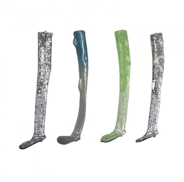 DELİK KUYRUKLU SİLKON ŞASE 8,5CM 1 PAKET 3 ADET - 4
