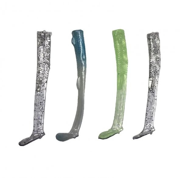 DELİK KUYRUKLU SİLKON ŞASE 8,5CM 1 PAKET 3 ADET - 7