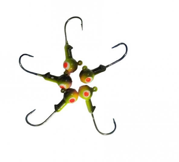 ATMACA  4 GR JİGHET-  YEŞİL-BEYAZ  RENK  KIRMIZI  GÖZLÜ - Resim 4