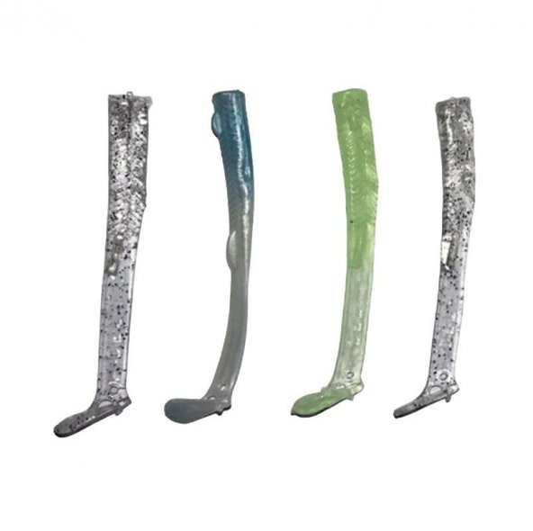DELİK KUYRUKLU SİLKON ŞASE 6,5CM 1 PAKET 4 ADET - 9