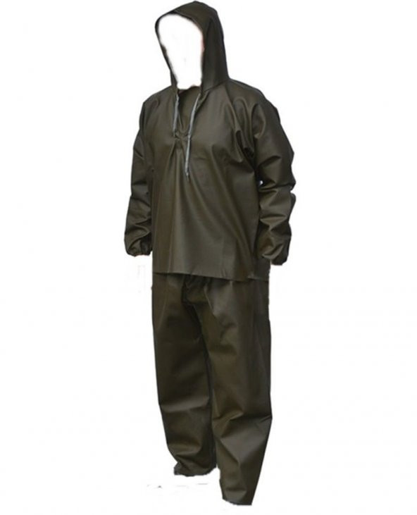 BALIKCI ALT ÜST TAKIM YAĞMURLUK HAKİ XXXL - 2