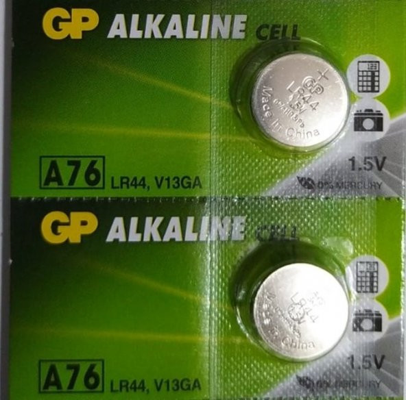 ALKALIN LİTHIUM PİL  2 Lİ PAKET -A 76 LR44-V13GA