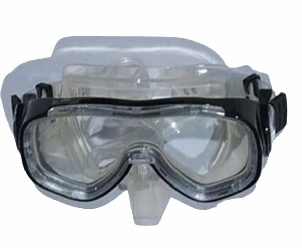 SİYAH ÇERÇEVELİ SEFFAF MASKE / ARASI ACIK - 4