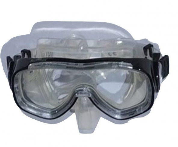 SİYAH ÇERÇEVELİ SEFFAF MASKE / ARASI ACIK - 6