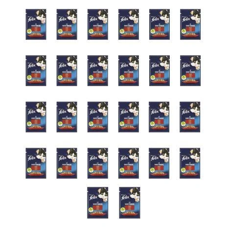 Felix Taze Sığır Etli Jöleli Pouch Yetişkin Kedi Konservesi 85 GrX 26 Adet ürün görseli 1