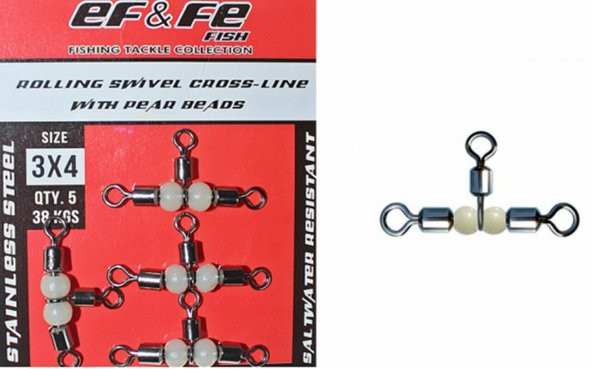 Fırdöndü Rolling Swivel Crossline Pear Beads - 4