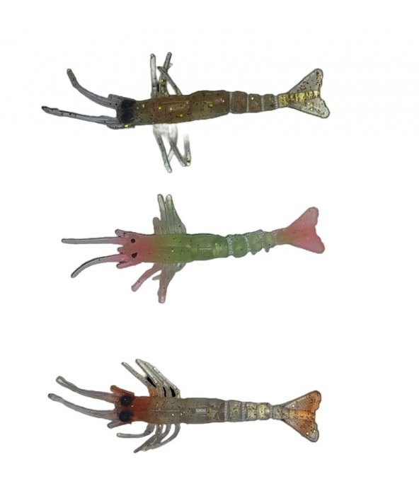FLADEN 10CM KARİDES SİLİKON 3 LÜ SET - 4