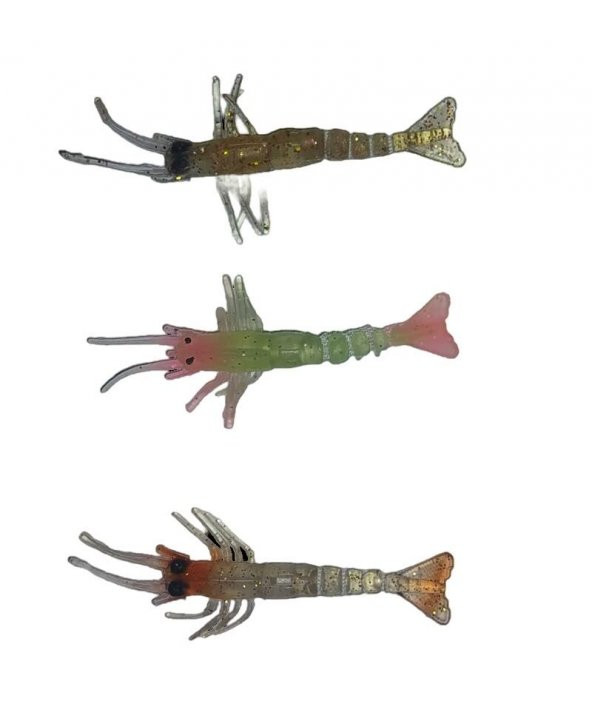 FLADEN 10CM KARİDES SİLİKON 3 LÜ SET - 8