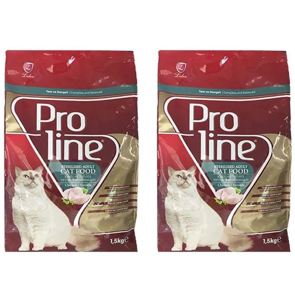 Pro Line Sterilised Kısır Kedi Maması 1,5 Kg 2 Adet