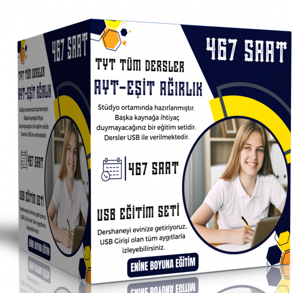 2024 TYT Tüm Dersler AYT Eşit Ağırlık 467 Saat