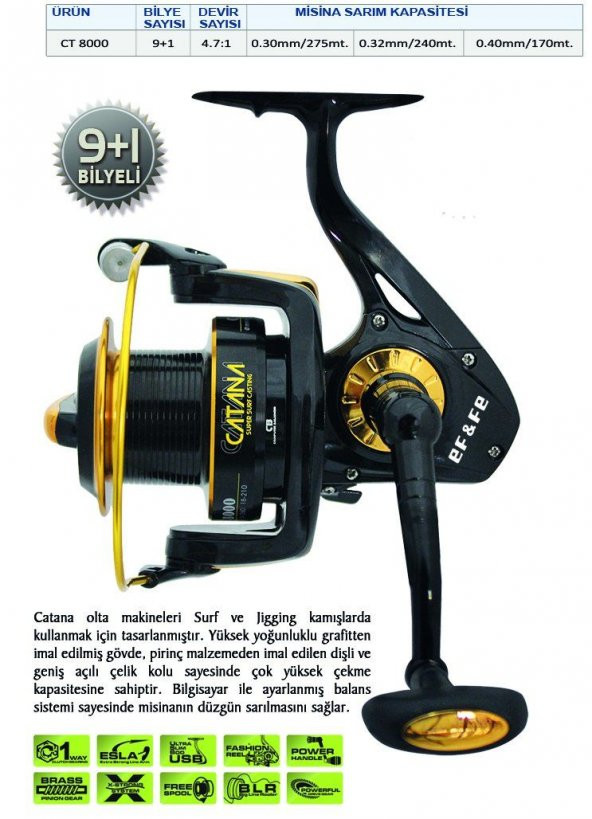 EFFE CATANA CT 8000 9+1 BB OLTA MAKİNESİ 4.7.1 DR - 9