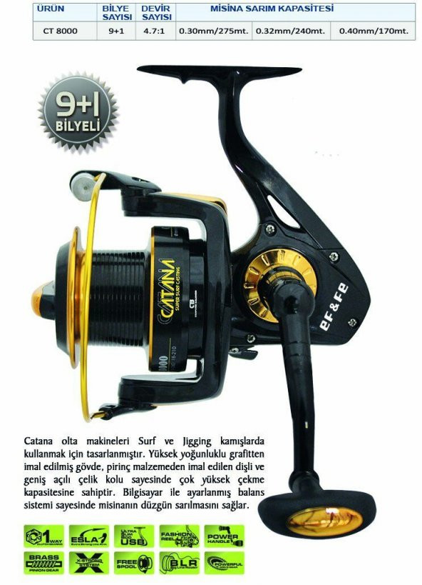 EFFE CATANA CT 8000 9+1 BB OLTA MAKİNESİ 4.7.1 DR - 10