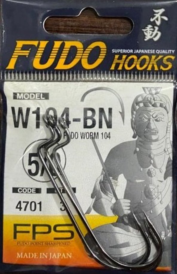 FUDO HOOKS W104-BN İĞNESİ-4701-SERİS SİYAHİ