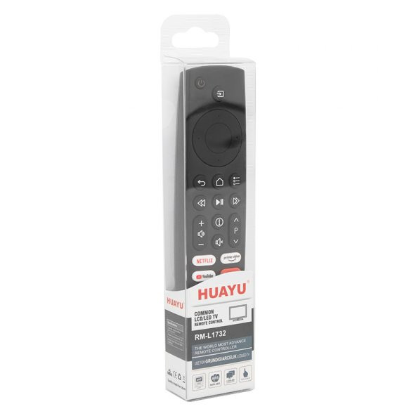 HUAYU KL RM-L1732 ARÇELİK-GRUNDİG-BEKO NETFLIX-YOUTUBE-GOOGLE PLAY-PRIME VIDEO TUŞLU LCD-LED TV KUMANDA - 1