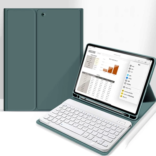 Apple iPad 11.Nesil A16 11inç/10.Nesil 10.9inç Kılıf Kablosuz Klavyeli Case Mobax Türkçe Klavye - 6