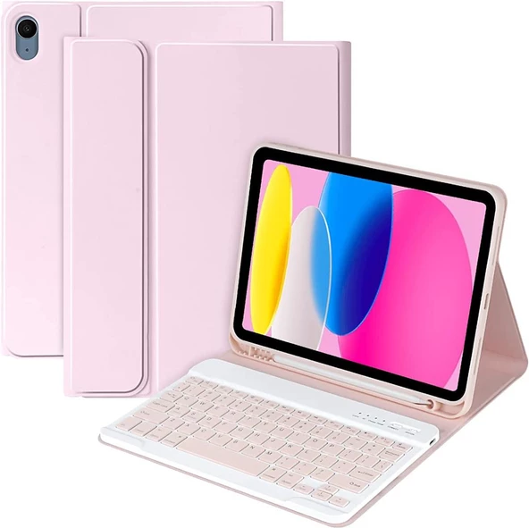 Apple iPad 11.Nesil A16 11inç/10.Nesil 10.9inç Kılıf Kablosuz Klavyeli Case Mobax Türkçe Klavye - 2