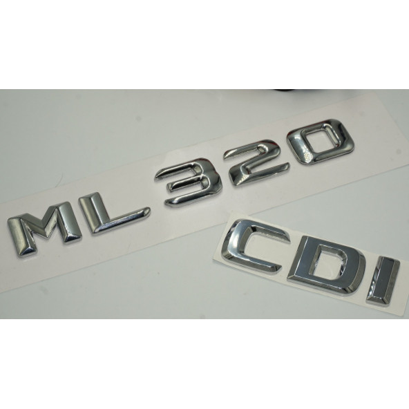 Benz ML 320 CDI Bagaj Krom Metal 3M 3D Yazı Logo - 3