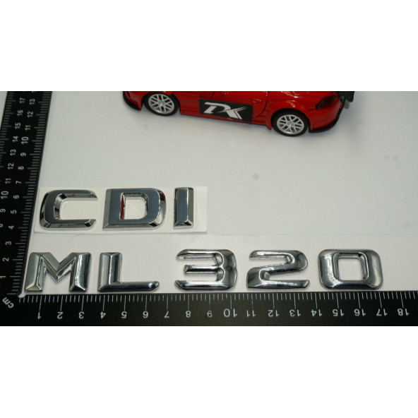 Benz ML 320 CDI Bagaj Krom Metal 3M 3D Yazı Logo - 4