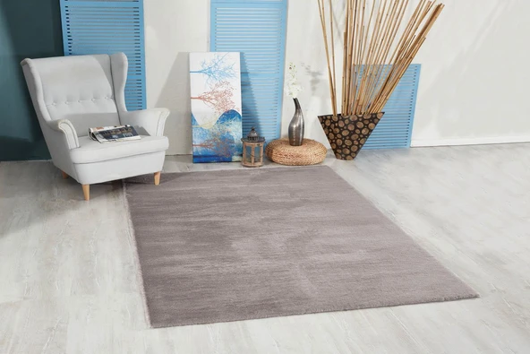Jassrug Tavşan Tüyü Kürk Halı 160X220 Antrasit
