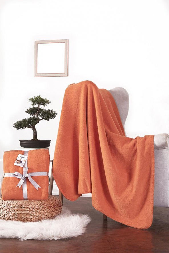 Dolce Bonita Home Pamuklu Tv Battaniye 127X155 Basic Ginger