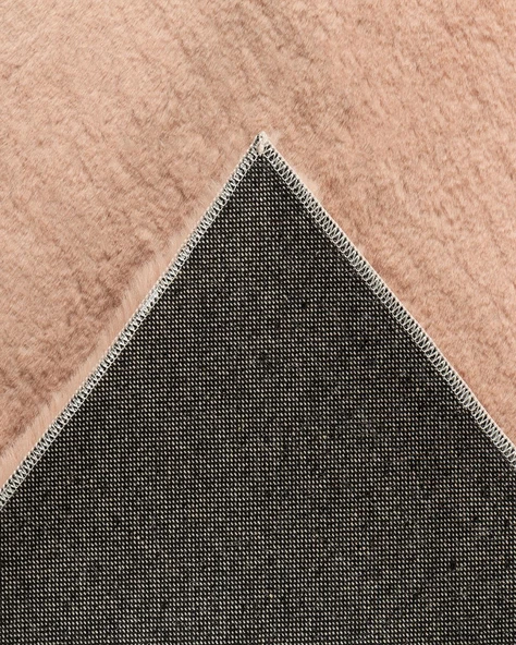 Jassrug Fuzzy Tavşan Tüyü Kürk Halı 160x220 Pudra - 2