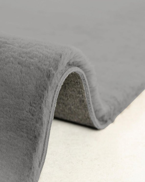 Jassrug Fuzzy Kürk Halı 200x290 Gri - 2