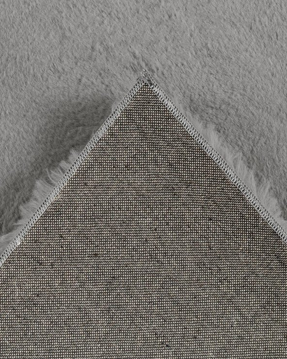 Jassrug Fuzzy Kürk Halı 200x290 Gri - 3