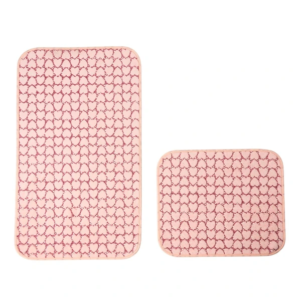 Jassrug Leila Kalp Embos Kaymaz Taban İkili Klozet Takımı 60x100 ve 50x60 Pembe - 4