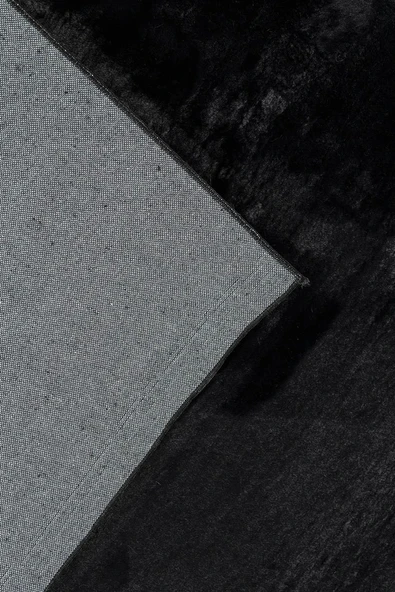 Jassrug Tavşan Tüyü Kürk Halı 160x220 Siyah - Resim 4